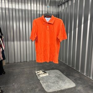 Tommy Hilfiger Bright Orange Short Sleeves Polo Shirt Flag Slit School XL 16-18